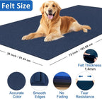 XSEINO Navy Large Felt Fabric 72" X 36 ", 1.4 mm Thick Soft Felt Fabric Sheet - Image 2