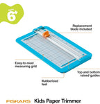 Fiskars Kids Junior Paper Trimmer – Turquoise Safe and Easy Paper Cutter - Image 2