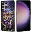 for Samsung Galaxy S25 Ultra Case, Stained Glass Dragonfly Pattern Glossy 2 in by Teonvpu
