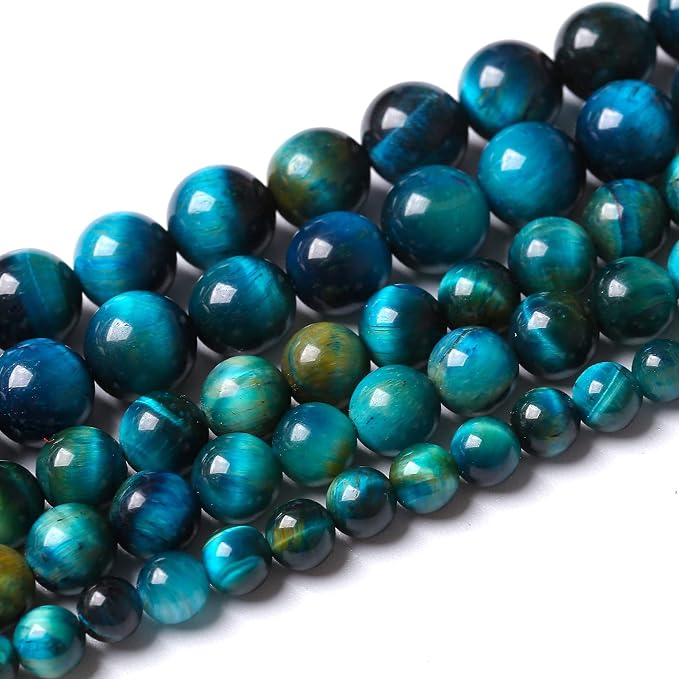 8mm Natural Blue Tiger Eye Stone Beads Round Loose Beads - Image 7
