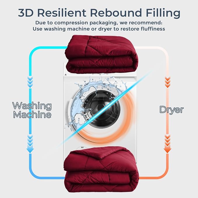 HEVUMYI Red King Comforter Set - Image 6