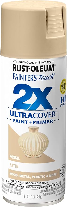 Rust-Oleum Painter's Touch 2X Ultra Cover Spray Paint, Satin Fossil | Indoor by Rust-Oleum