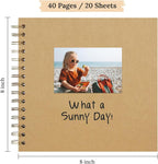 Scrapbook 8x8 Inch DIY Scrapbook Album Hardcover Kraft Paper 40 pages/20 sheets - Image 2