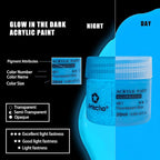 Artecho Glow in the Dark Acrylic Paint Set, 8 Colors x 20ml | Non-Toxic - Image 4