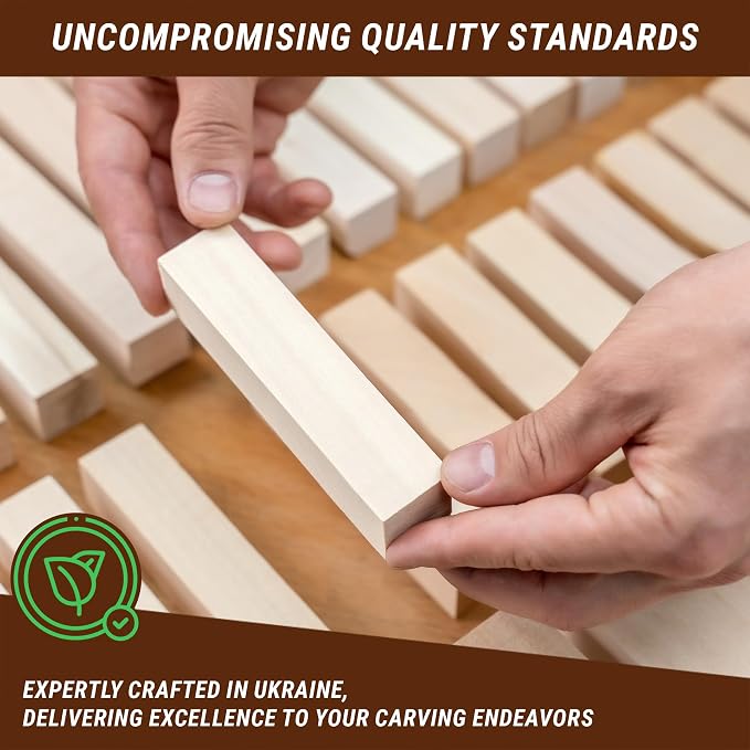 BeaverCraft Basswood Carving Blocks BW16 pcs - Image 6