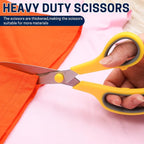BURVAGY 8" Multipurpose Scissor Bulk 48 Pack, Comfort Grip Handles Ultra Sharp - Image 6