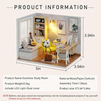 CUTEROOM DIY Doll Room Miniature Furniture Wooden House Kit - Image 2