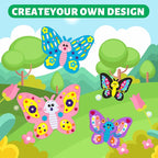 VKPI 4 Butterflies Foam Art Crafts Gift Kit, Creative Make Your Own Butterflies - Image 6