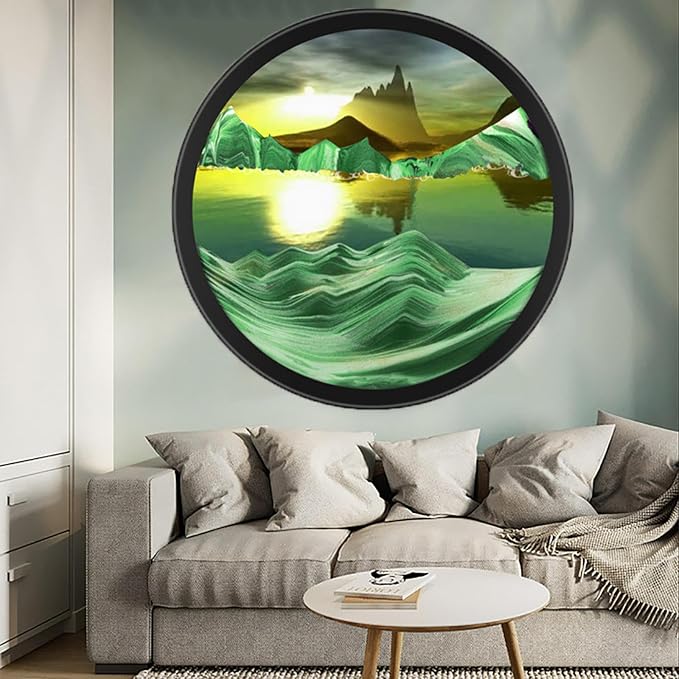 TNSLGHS Moving Sand Art, Wall Mounted Sand Art Liquid Motion, 360°Rotate Moving by Unknown