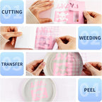 Glossy Pink Permanent Vinyl, Lya Vinyl Glossy Pink 12" x 50Ft Permanent - Image 5