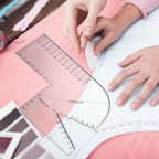 Copkim 2 Pack Boxed Bag Making Template Acrylic Template Patchwork Ruler Sewing - Image 5