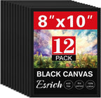 12 Pack Canvas for Painting 8x10 Inch, Acrylic Paint and Tempera. by ESRICH