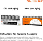 Shuttle Art RollerBall Pens, 25 Pack Black Fine Point Roller Ball Pens - Image 8