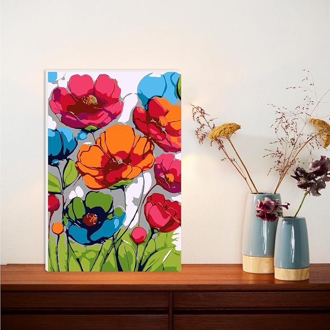 Lxmsja Poppies Paint by Numbers Kit - Image 2