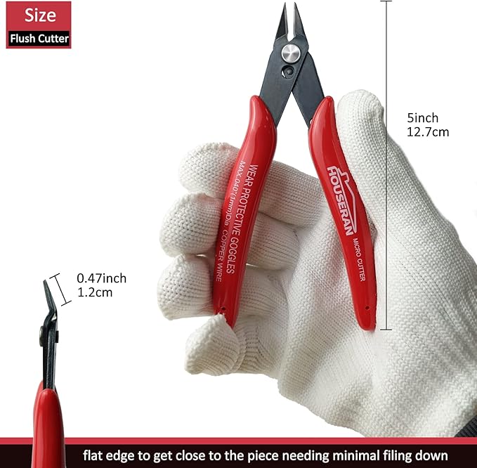 170 Wire Cutters, Small Wire Cutters, 5 PACK, 5 Inch Micro Flush Cutter - Image 6
