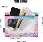Custom Princess Castle Pink Sky Pencil Pouch - Image 3