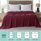 ZPECC King Flat Sheet Only 1 Pack, Durable Burgundy Top Bed Sheets - Image 5