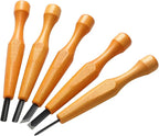 WILLBOND 5 Pcs Linocut Carving Tools Set Linoleum Hand Carving Tools Wood by WILLBOND