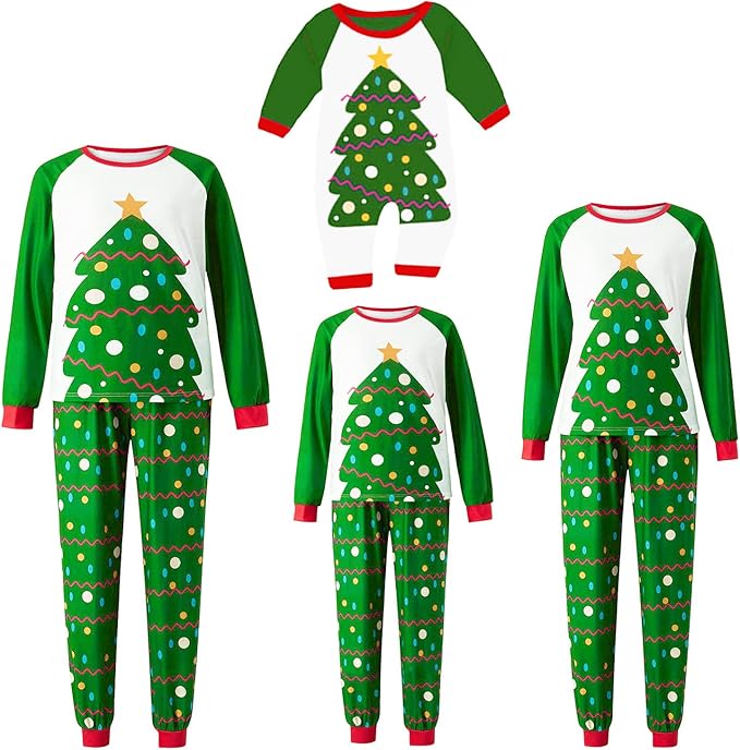 Awoscut Family Christmas Pajamas Matching Pajamas for Family, Xmas PJs Sets Holiday Sleepwear