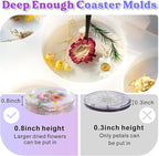 LET'S RESIN Extra Deep Resin Coaster Molds Silicone, 4 Inches Large 6 Cavity - Image 4