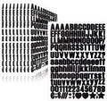 1550 Pieces 10 Sheets Letter Stickers, Vinyl Mailbox Numbers Alphabet Stickers by Llewyn