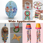 1100pcs Bracelet Beads, Pony Beads Bulk, Plastic Beads, Colored Beads, Small - Image 5