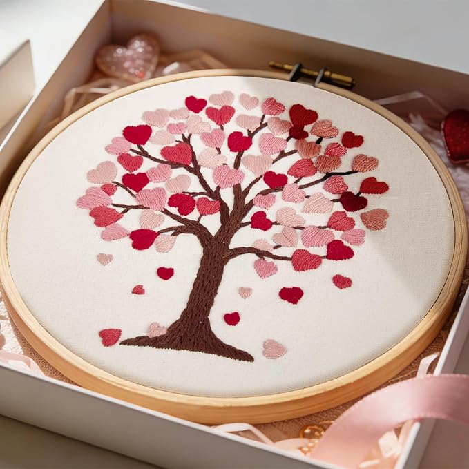 Love Heart Tree Embroidery Kits - Image 2