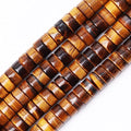 Natural Stone Heishi Beads for Necklace Making, 4 mm x 6 mm Small Flat Round by YUGDRUZY