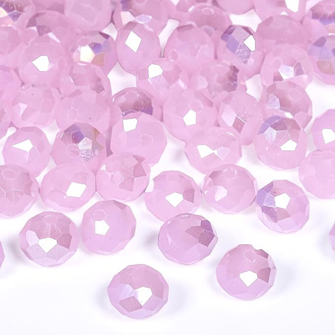 500pcs 6mm Crystal Glass Beads for Jewelry Making Faceted Rondelle Flat Beads by Nitopupu