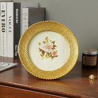 Cuspin 6x6 Round Picture Frame, Vintage Gold 6 inch Circle Frame Rattan - Image 9