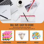 24pcs Mesh Zipper Pouch Bags 9.3 x 4.7 Inches, 8 Color Small Clear Pouches Bulk - Image 5