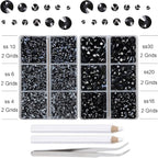 10000Pcs 2-Boxes Mixed Size Hot Fix Round Crystals Gems Glass Stones Hotfix - Image 3