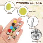 uxcell 150Pcs Upholstery Tacks, 11mmx13mm Flat Head Thumb Tack Decorative - Image 3