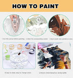 Meothan Paint by Numbers Kit for Adults Beginner 16x16 inch | Forest Bear Adult - Image 6