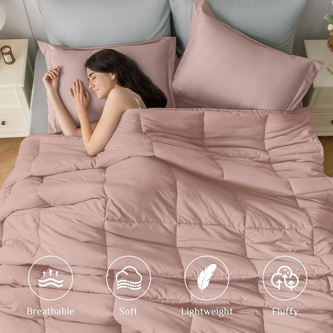 JOLLYVOGUE Full Comforter Set, Ultra-Soft Bed in a Bag Full Size 7 Pieces - Image 2