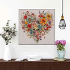 Valentine's Day Stamping Cross Stitch Kit, Flowers Counting Cross Stitch Kit - Image 4