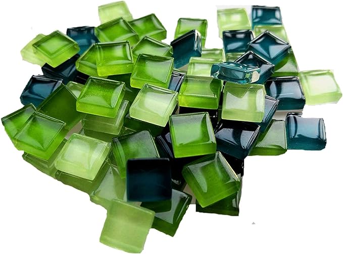 100 Pieces Bulk Mosaic Tiles Assorted Color Opaque Mosaic Glass Crafts Supplies by Ricytnig