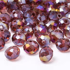 300pcs 8mm Crystal Glass Beads for Jewelry Making Faceted Rondelle Flat Beads by Nitopupu