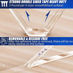 ZMUAXUAN Clear Double Sided Adhesive Mounting Tape Heavy Duty Removable - Image 4