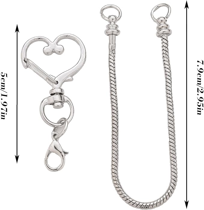 10PCS Beadable Keychain Bars Mixed Color Chain Keychains Key Chain Making Kit - Image 4