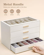 Lolalet Sunglasses Storage Box for Women, Eyewear Eye Glass Organizer - Image 3