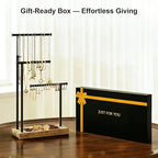 SRIWATANA Carbonized Black Jewelry Organizer Stand, Tall Necklace Holder | - Image 3