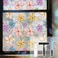 Daisy Flower Stained Glass Window Film Static Cling by Ohhvvow