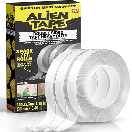 ALIEN TAPE Nano Double Sided Tape, 21-ft Multipurpose Removable Adhesive by BellHowell