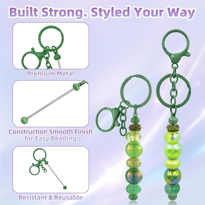 28 Pcs Beadable Keychain Bars - Image 6