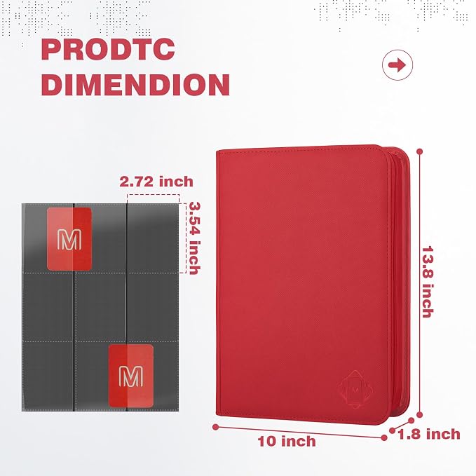 Trading Card Binder with 9 Side Loading Pocket Card Album Hold Up to 540 Cards - Image 5