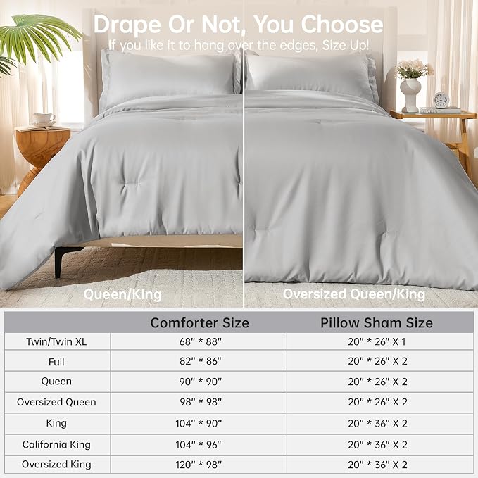 MUXHOMO King Size Comforter Set, All Season Ultra Soft Down Alternative Bedding - Image 8