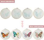 Bonroy 4 Sets Embroidery Kit for Beginners, Embroidery Art Craft Handy Sewing - Image 3