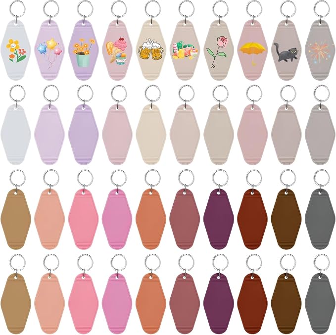 LOTMER 20/30/40/80 PCS Hotel Keychain Blank by LOTMER