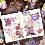 80Pcs Natural Flower Stickers for Scrapbooking, Self-Adhesive Transparent - Image 4